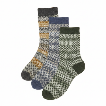 3 Cosy Nordic Patterned Socks