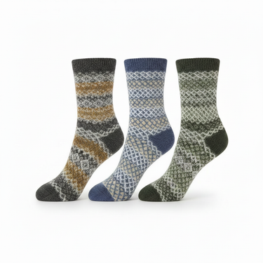 3 Nordic Patterned Socks