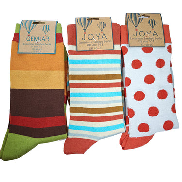 3 pairs of Men's bamboo - Browns and reds