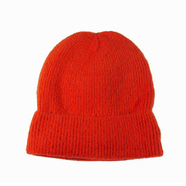 Orangey Red fleece lined hat