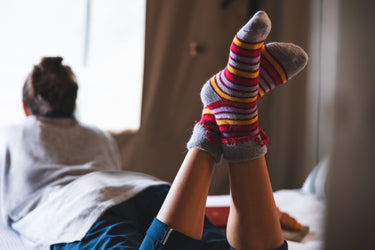 3 pairs of Striped cuff socks