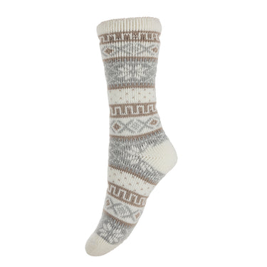 Grey and white patterned Thermal Socks