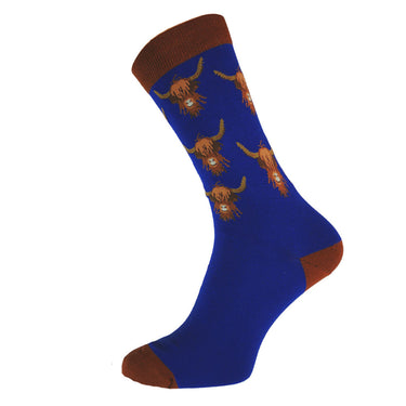 Highland Cow Face Bamboo Socks