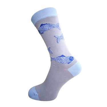 Grey Fish Bamboo Socks