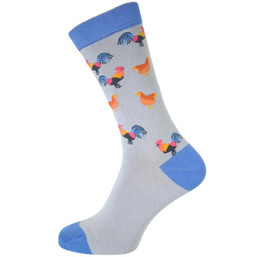 Chicken and Rooster Bamboo crew socks
