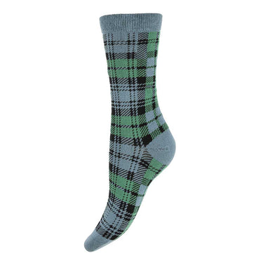 Blue tartan ladies Bamboo Socks