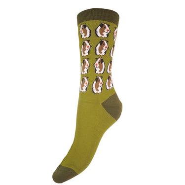 Green Guinea Pig Bamboo socks