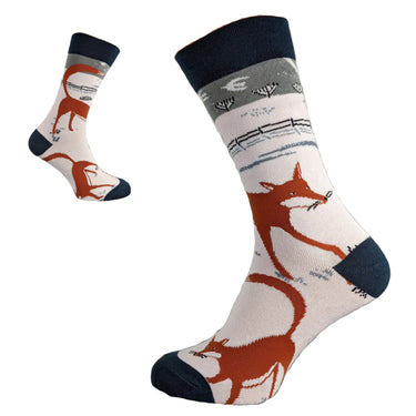 Snowy Fox Bamboo Socks
