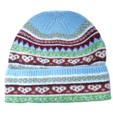 Pale blue top Nordic Heart Hat