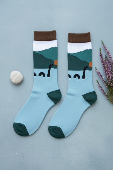 Loch Ness Monster Men's Bamboo Socks