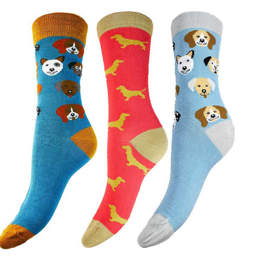 Man's Best Friend, 3 pairs of bamboo ladies socks