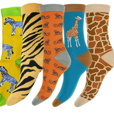 On Safari, 5 pairs of bamboo socks for ladies