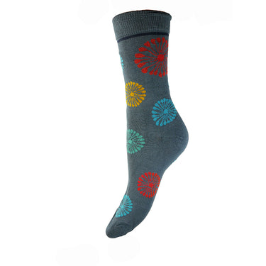 Multi coloured flowers Bamboo socks