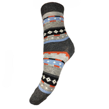 Country Grey Wool Blend Socks